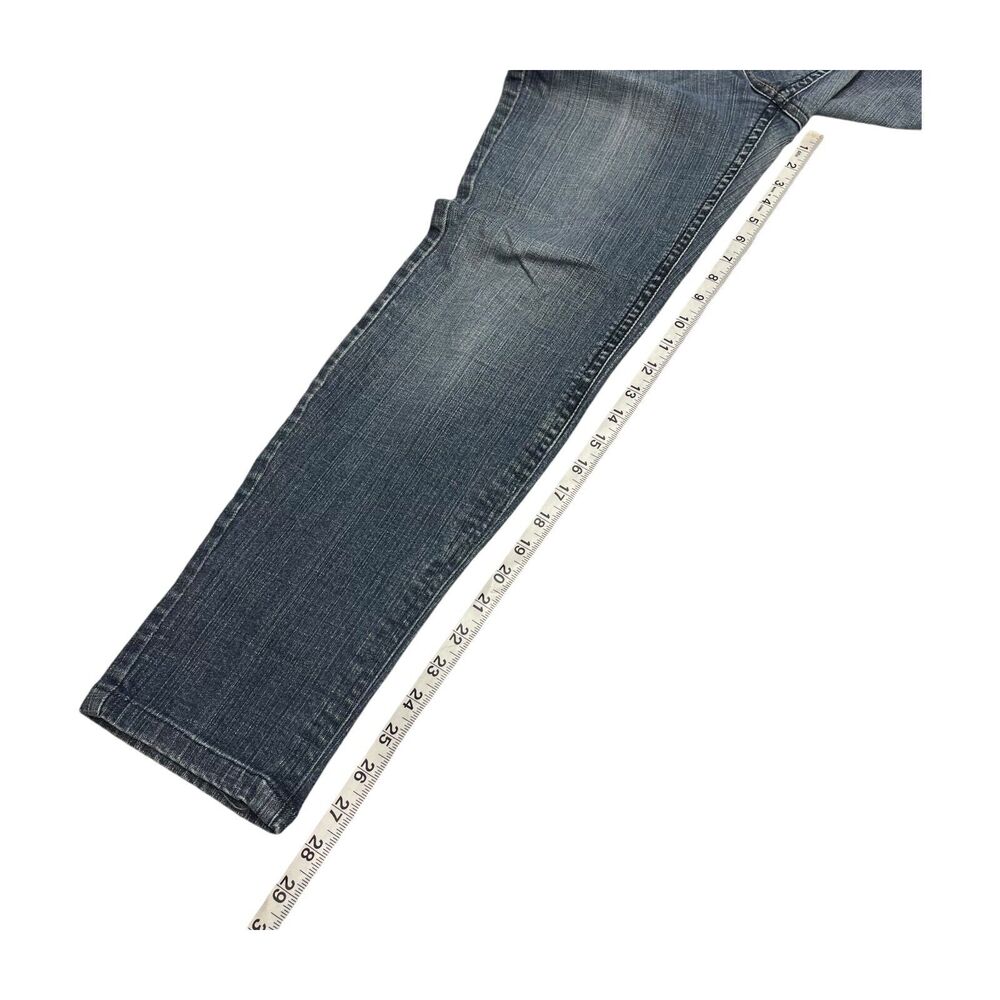 Refuge Jeans Girls 9 Blue Denim Cotton Stretch Mid-Rise Straight Leg Zip Fly - Picture 6 of 8